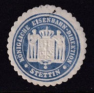 Szczecin, Dyrekcja Kolei , zalepka na listy /DO/