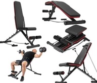 ŁAWKA TRENINGOWA REGULOWANA SKŁADANA 150KG Z EKSPANDERAMI MOCNA HOP-SPORT