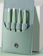 Pęseta do regulacji brwi zestaw 4 szt pinceta profesjonalna precyzyjna etui