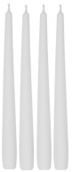 ARIL Świece stołowe stożkowe bezzapachowe 24,5 cm zestaw 4 sztuki BIAŁE