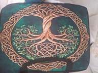 TORBA MATERIAŁOWA NA laptopa DRZEWO ŻYCIA kolorowy stylowamodna komputer