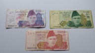 ZESTAW 3 BANKNOTÓW PAKISTAN