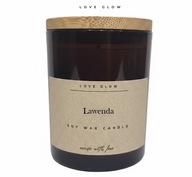 Świeca Zapachowa Lawenda - Naturalna Sojowa 160ml Handmade