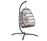 VITA5 FOTEL WISZĄCY Z RATTANEM I STELAŻEM - WYGODNA HUŚTAWKA DO 150 KG