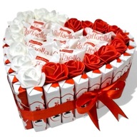 SERCE TORT BOX RAFFAELLO KINDER Słodki Prezent na Walentynki Dzień Kobiet