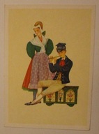 DOLNY ŚLASK - WROCŁAW. Letni strój ludowy z Dolnego Śląska, 1970 rok