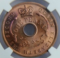 1 Penny 1956 Brytyjska Afryka Zachodnia NGC MS 65 RB