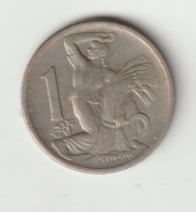 Czechoslowacja 1 korona 1946 piekny stan