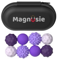 ZABAWKA ANTYSTRESOWA MAGNUSIE ZESTAW 8 SZTUK MAGNETYCZNA SENSORYCZNA FIOLET