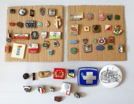 Odznaka przypinka wpinka zestaw PRL 55 szt (2)