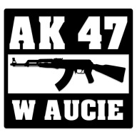 AR 47 W AUCIE Naklejka bez tła na auto wodoodporna