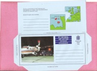 Anglia Guernsey 1983 , aerogram 26p. ** mapa, lotnictwo, samolot