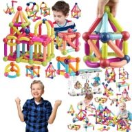 KLOCKI MAGNETYCZNE PIXEL PATYCZKI UKLADANKA KONSTRUKCYJNE ZESTAW XXL ZABAWA