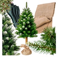 CHOINKA SZTUCZNA NA PNIU GĘSTA JAK ŻYWA PREMIUM DIAMENTOWA OŚNIEŻONA 180 cm