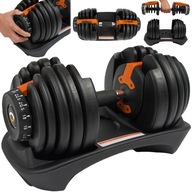 HANTLE REGULOWANE ŻELIWNE 24 KG Z PODSTAWKĄ GUMOWANE PREMIUM DOLLO SPORT