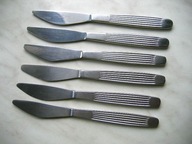 GERLACH = NOŻE obiadowe wz. PASECZKI z ZĄBKAMI z PIŁECZKĄ : PIĘKNE .... !!!