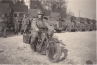 Foto. Motocykl Wehrmachtu, Ciężarówki Opel Blitz