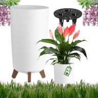 DONICA OGRODOWA DUŻA BIAŁA WYSOKA NA NÓŻKACH DO OGORDU DOMU UNIWERSALNA