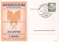 TRZECIA RZESZA -WERBESCHAU -postkarte -stempel ozdobny 1940 rok HANOWER