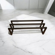 STOJAK NA BUTY OBUWIE 63x20 METALOWY PÓŁKA SOLIDNY LOFT NOWOCZESNY CZARNY