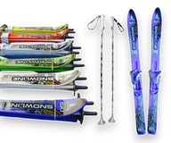 NARTY DLA DZIECI Z KIJKAMI DŁUGIE do nauki jazdy 90CM