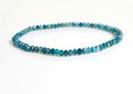 Naturalny APATYT oponki Oponka fasetowana Bransoletka elastyczna