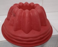 Forma do pieczenia babki silikonowa czerwona 24 cm WOŚP