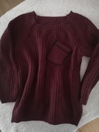Sweter burgundowy M