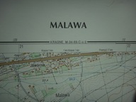 MALAWA - Mapa Topograficzna Polski - 1:10 000 - 2001 r. - uszkodzona !
