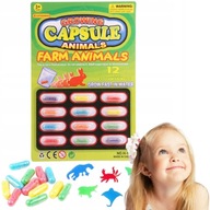 MAGICZNE KAPSUŁKI ROSNĄCE W WODZIE FARMA ZWIERZĄTKA ZESTAW 12SZT ZABAWKA