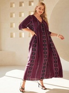 Okazja!_NOWA extra WYSZCZUPLAJĄCA sukienka bordo_WYGODNA 100% wiskoza_48/50