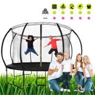 TRAMPOLINA OGRODOWA DUŻA DLA DZIECI DOROSŁYCH XXL 366CM 12FT 150KG Z SIATKĄ