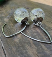 Kolczyki z żywicy z dmuchawcami MoniGArt