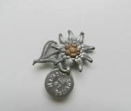 Szarotka na czapkę oddziałów górskich WH/SS Gebirgsjäger Edelweiss ORYGINAŁ