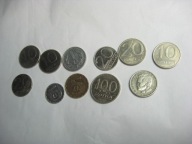 Monety obiegowe 11 szt zestaw a4