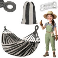 HAMAK 2 OSOBOWY OGRODOWY XXL HUŚTAWKA MOCNY WZMOCNIONY PAŁĄK DUŻY + TORBA