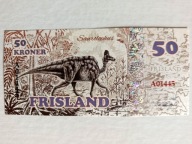 WYSPA FRISLAND - 50 koron ND, UNC, saurolophus !!!