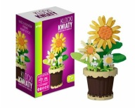 Klocki kwiaty Słoneczniki w doniczce 186el Artyk