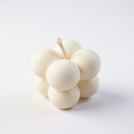 Świeca sojowa mała bubble cube, kostka, handmade