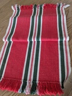 Bieżnik lniany frędzle skandynawski 98/36unikatowy