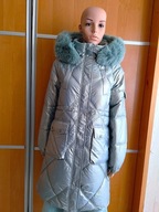 Kurtka/Płaszcz zimowy pikowany z kapturem R -2XL