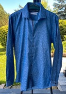 3 Koszula niebieska Primark orientalny wzór slim rozmiar L