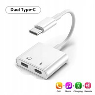 Adapter 2w1 USB-C na USB-C, Audio do Samsung, OPPO, Android, Xiaomi