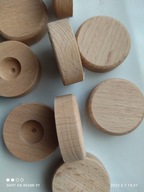Stópki drewniane, krążek bukowy fi 34