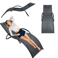 LEŻAK LEŻANKA OGRODOWA ALUMINIOWY FOTEL TURYSTYCZNY PLAŻOWY TARASOWY BALKON