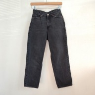 Gruby czarny jeans Monki 34 36 bawełna 100% spodnie damskie szerokie (J22)