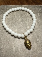 Bransoletka Handmade Budda biały onyks