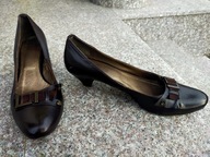 LASOCKI nr 39 wygodne eleganckie czółenka skóra