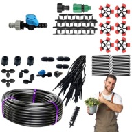 NAWADNIANIE KROPELKOWE WĄŻ ZESTAW DO NAWADNIANIA OGRODU TRAWNIKA SYSTEM 25m