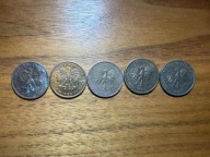 ZESTAW MONET 2 ZŁOTE ROCZNIK 1984 - 1988(5 MONET) IX Zestaw